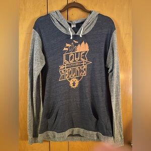 Dutch Bros Rare and Exclusive Gray/Denim Lightweight Vintage Graphic Hoodie